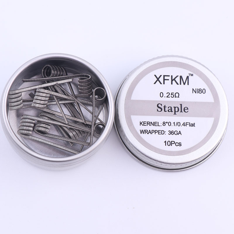 Nowy XFKM 10 sztuk/pudło NI80  – Clapton Wire Pre Built recenzja i cena